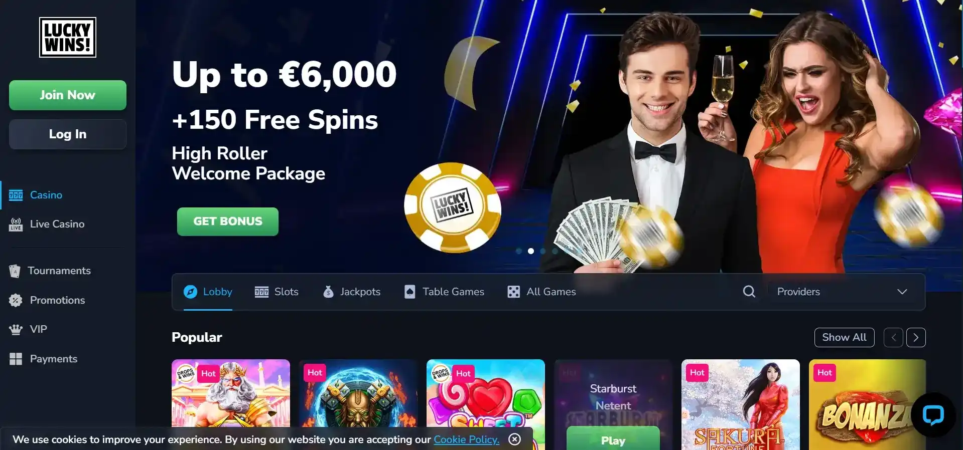 Lucky Wins casino review section 2
